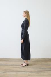 glorıa taşlanmış ipek gömlek elbise siyah 3