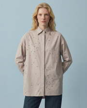 samba koton straz taşlı gömlek haki