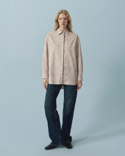 samba koton straz taşlı gömlek haki 2