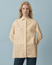 samba koton straz taşlı gömlek sarı