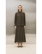 mayer kendinden desenlli etekli takım kahve