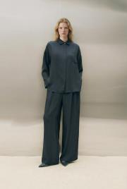 joy asetat gömlek pantolonlu takım lacivert 2