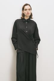 nicole rayon bağlama detaylı pantolonlu takım siyah 3