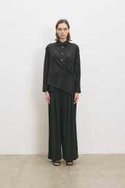 nicole rayon bağlama detaylı pantolonlu takım siyah 4