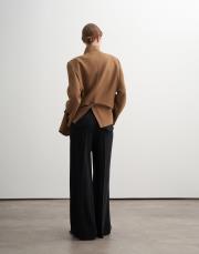 pileli dökümlü pantolon siyah 2