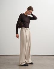 pileli dökümlü pantolon taş 2