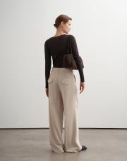 pileli dökümlü pantolon taş 3