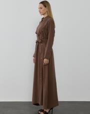 hilay new fanıy elbise kahve 2