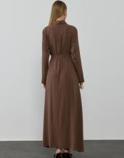 hilay new fanıy elbise kahve 4