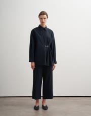 %100 koton metal tokalı gömlek lacivert