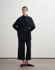 %100 koton metal tokalı gömlek lacivert 2