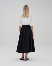 kk desıgn % 100 keten etek siyah 3