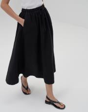 kk desıgn % 100 keten etek siyah 4