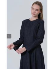 fit elbise lacivert 4