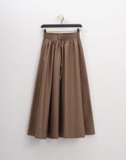 kk desıgn koton büzgülü etek haki