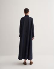 kk desıgn denim gömlek elbise mavi 4