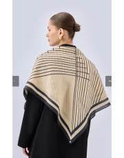 liner eşarp kahve petrol