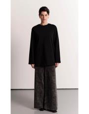 nakışlı sweat siyah