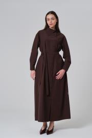 palm pamuk elbise kahve