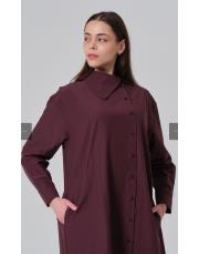 palm pamuk elbise bordo