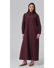 palm pamuk elbise bordo 2
