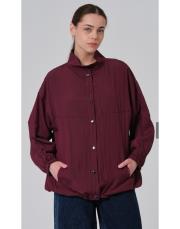 bomber ceket bordo