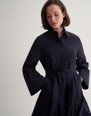 kk desıgn koton gömlek elbise lacivert 2