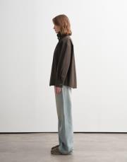 yüksek yaka çıtçıtlı gömlek ceket haki 2