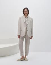 %100 keten blazer naturel 2