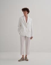 %100 keten blazer ekru