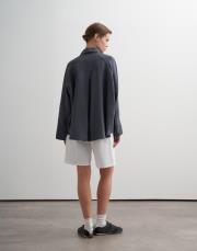 %100 keten reglan kol gömlek antrasit 3
