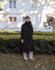 kk desıgn klasik koton trençkot siyah