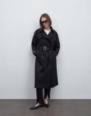 kk desıgn klasik koton trençkot siyah 2