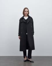 kk desıgn klasik koton trençkot siyah 3