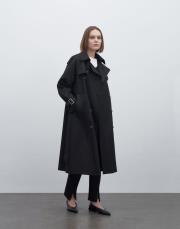 kk desıgn klasik koton trençkot siyah 4