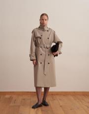 kk desıgn klasik koton trençkot bej