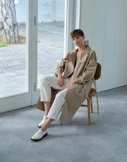 kk desıgn klasik koton trençkot camel