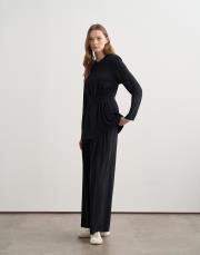 bağcık detaylı rayon bluz lacivert 3