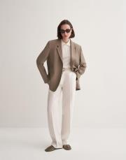 kk desıgn tek düğmeli blazer açık haki