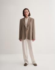 kk desıgn tek düğmeli blazer açık haki 2