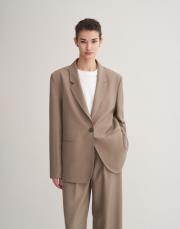 kk desıgn tek düğmeli blazer açık haki 5