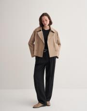 kk desıgn kruvaze kısa trençkot camel 2