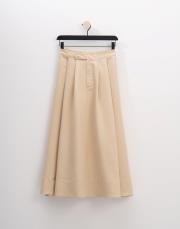 kk desıgn kemerli pileli etek tereyağ