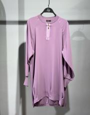 invee şifon detaylı tunik eflatun