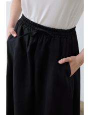 keten beli lastikli etek siyah 3