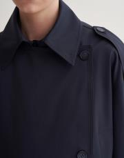 organik koton trençkot lacivert 3