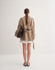 organik koton trençkot camel 3