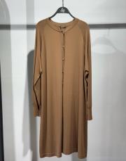 invee düğmeli uzun hırka kahve