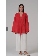 elix linen kimono kırmızı 2
