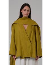 elix linen kimono hardal
